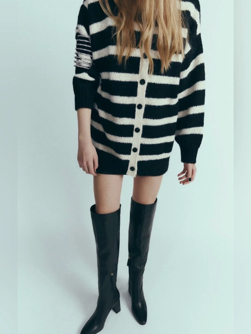 Zara Over The Knee Long Leather Boots